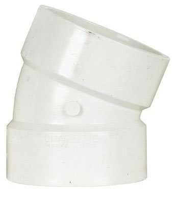 Charlotte Pipe PVC003241200 Elbow 22 PVC DWV 4 HxH