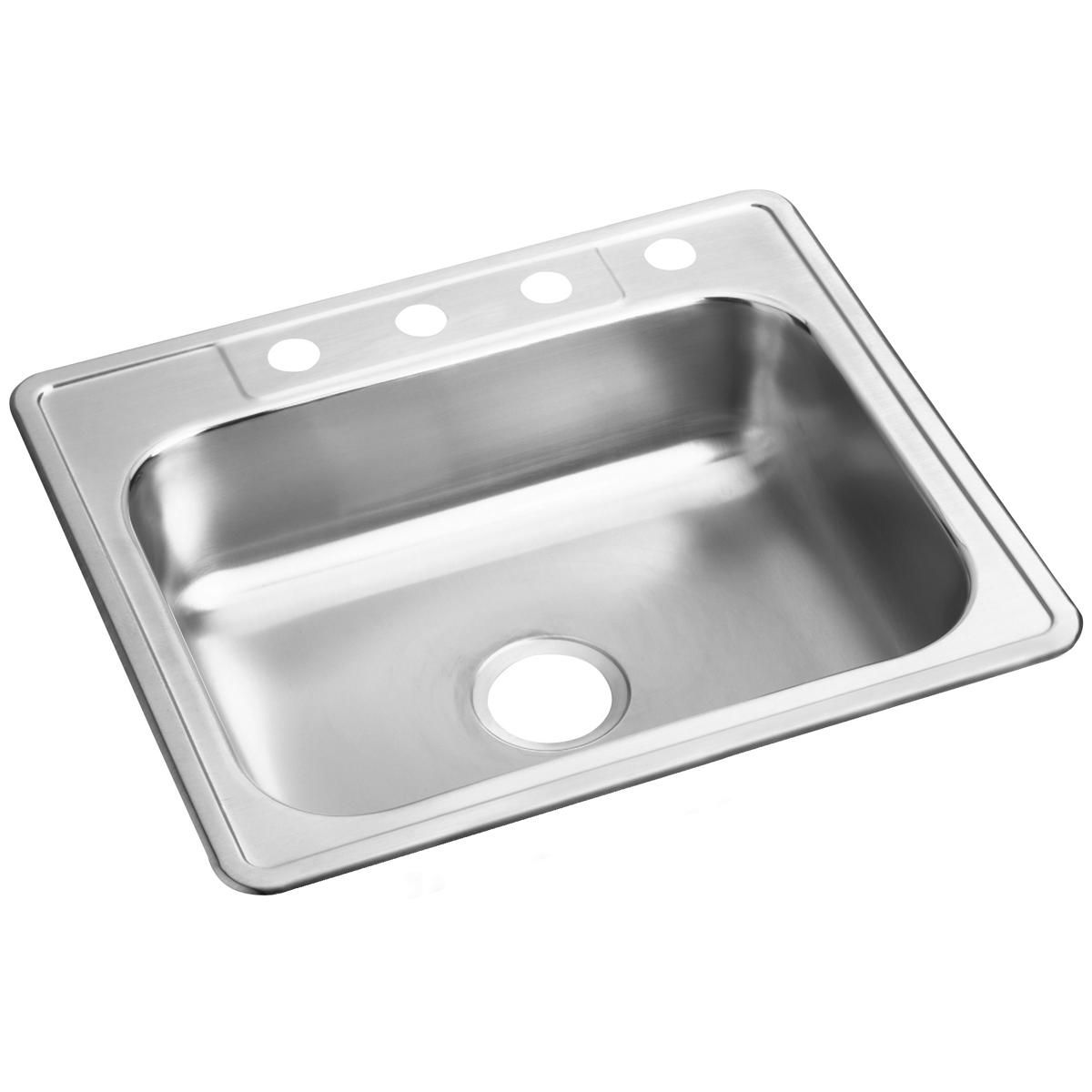 Elkay D125224 Dayton Stainless Steel Kitchen Sink 25 x 22 x 6-9/16 Top Mount