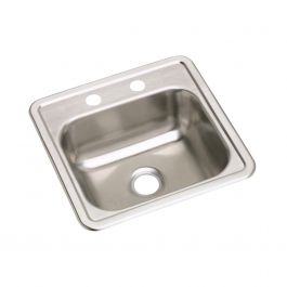 Elkay D115152 Dayton Stainless Steel 15 x 15 x 5-3/16 Single Bowl Drop-in Bar Sink