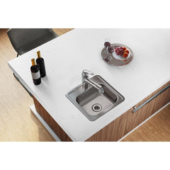 Elkay D115152 Dayton Stainless Steel 15 x 15 x 5-3/16 Single Bowl Drop-in Bar Sink