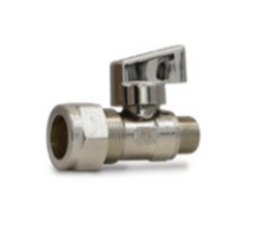 Everflow 81512C-NL 1/2 in. PEX x 3/8 in. Comp Angle Stop Valve