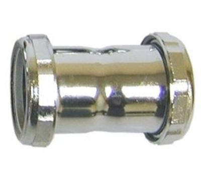 Gene Rich 3412 Brass Waste Extension Coupling Polished Chrome 1-1/2 x 1-1/2 in.