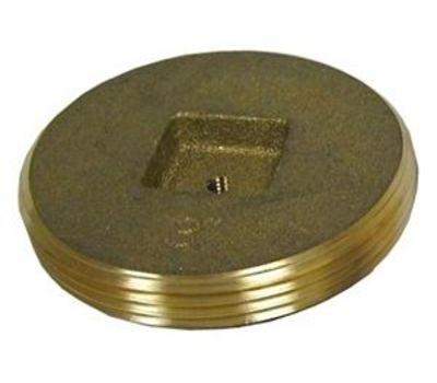 Gene Rich 1675 1-1/2 in. IPS MNPT Cast Brass Countersunk Trapped Cleanout Plug