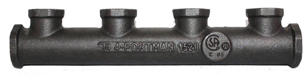 Gastite 4-PORTMAN Cast 4 Port Manifold 3/4 x 1/2 x 1/2 x 1/2