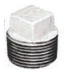 Matco-Norca ZMGPL03 Galvanized Malleable Plug 1/2 Silver