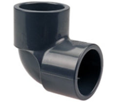 NIBCO 4507 Chemtrol 1 in. Socket x Socket PVC 90-degree Elbow, Dark Gray