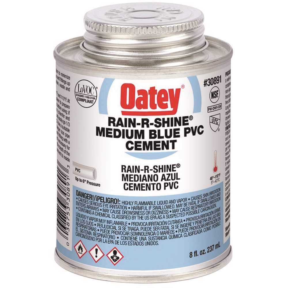 Oatey 30891 PVC Rain-R-Shine Blue Cement 8 oz.