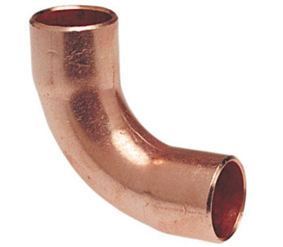 NIBCO 607-LT 90-Degree Long Radius Elbow Lead Free Wrot Copper 1-1/2 in. Sweat 1-5/8 OD