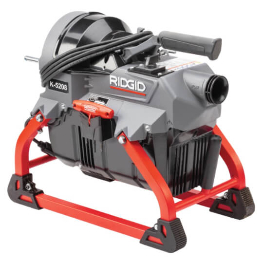 Ridgid 61693 K-5208 115V 60Hz Drain Cleaner Machine with Guide Hose, 4 C-11 Cables, Sectional Cable Carrier, & Toolbox (W/Cutters) Kit