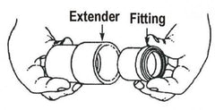 Spears S0302-40 4 Inch PVC Pipe Inside Connector White SCH 40