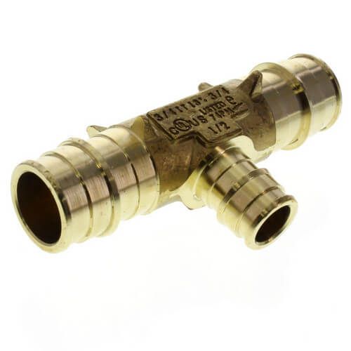 Uponor LF4701150 ProPEX PEX Reducing Tee Lead-Free Expansion 1 inch x 1 inch x 1/2 inch