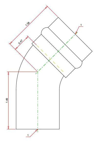 Viega 77058 ProPress 45 Street Elbow Copper 1 inch Fitting