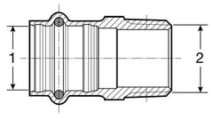 Viega 79225 ProPress 3/4 x 1/2 Bronze Male Adapter Lead Free