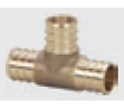 Viega 46554 Tee 1 x 1 x 3/4 in Crimp Brass PEX