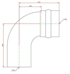 Viega 77062 Elbow 90 Degree 1-1/4 inch FTG x Press