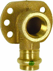 Viega 79190 ProPress Zero Lead Bronze 90-Degree Elbow Drop with Wall Plate Female 1/2-Inch by 1/2-Inch P x Female NPT