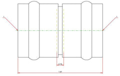 Viega 78057 ProPress Coupling With Stop 1 Inch Copper