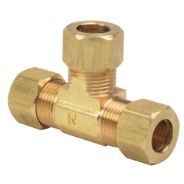 BrassCraft 64-6X Lead-Free Compression Tee 3/8 Inch Brass