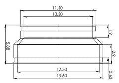 Fernco 1002-1010 Elastomeric PVC-DWV Clay to Cast Iron/Plastic/Copper/Steel/Lead Coupling Standard Flexible 10 inches