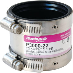 Fernco 3000-22 Proflex Shielded Pipe Coupling 2 Inch for Cast Iron PVC Steel