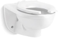 Kohler K-84325-0 Kingston Ultra 1.1 - 1.6 gpf Top Spud Siphon Jet Vitreous China Elongated Front Toilet Bowl White