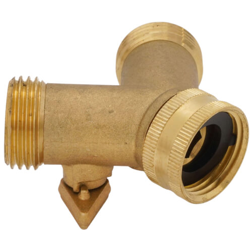 Jones Stephens G20053 Brass Hose Wye With Shut-Offs