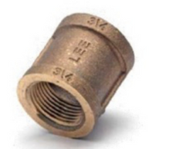 Matco-Norca B-RC0908LF Female Brass Reducing Coupling, Lead Free, 2-1/2 x 2 inches