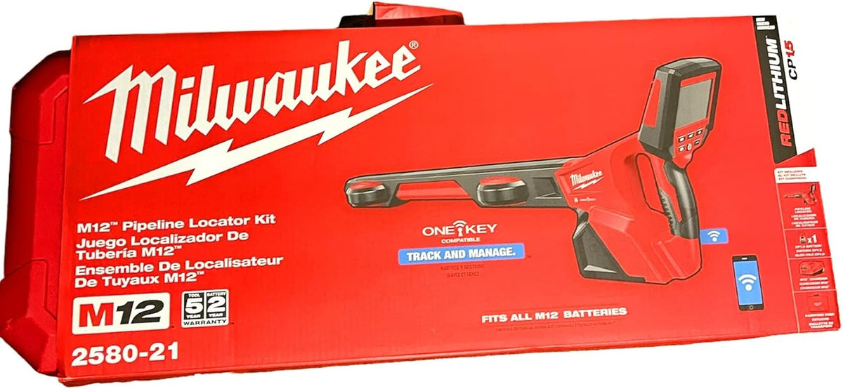 Milwaukee 2580-21 M12 ONE-KEY 12-Volt Lithium-Ion Wireless Hand-Held Pipeline Locator Kit with Battery and Charger - NEW!!