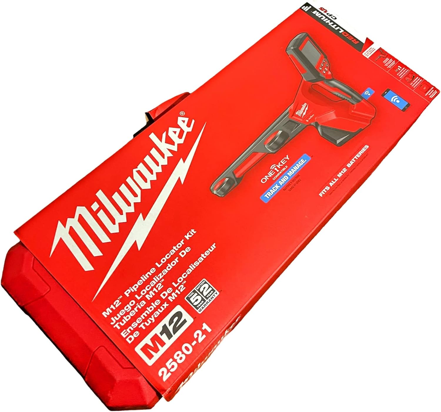 Milwaukee 2580-21 M12 ONE-KEY 12-Volt Lithium-Ion Wireless Hand-Held Pipeline Locator Kit with Battery and Charger - NEW!!