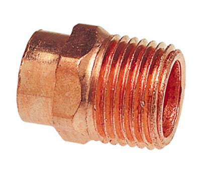 Nibco 604 1/2 Inch Sweat x Male 5/8 OD x 1/2 Wrot Copper Adapter Lead Free