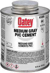 Oatey 30885 Medium-Body PVC Cement Gray 16 oz