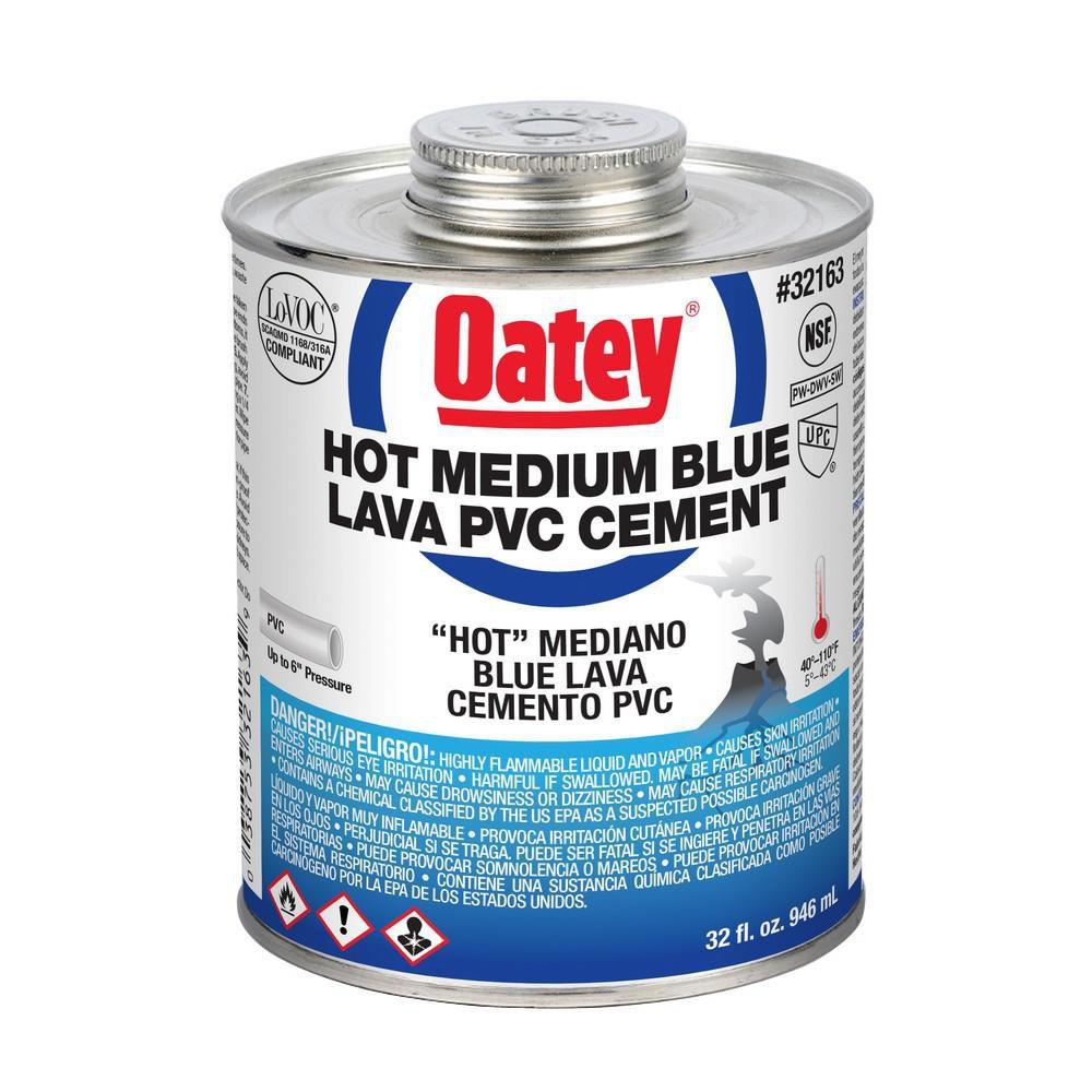 Oatey 32163 32 oz Fast Set Plastic Blue Pipe Cement