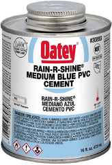 Oatey 30893 PVC Rain-R-Shine Medium Body Blue Cement 16 oz