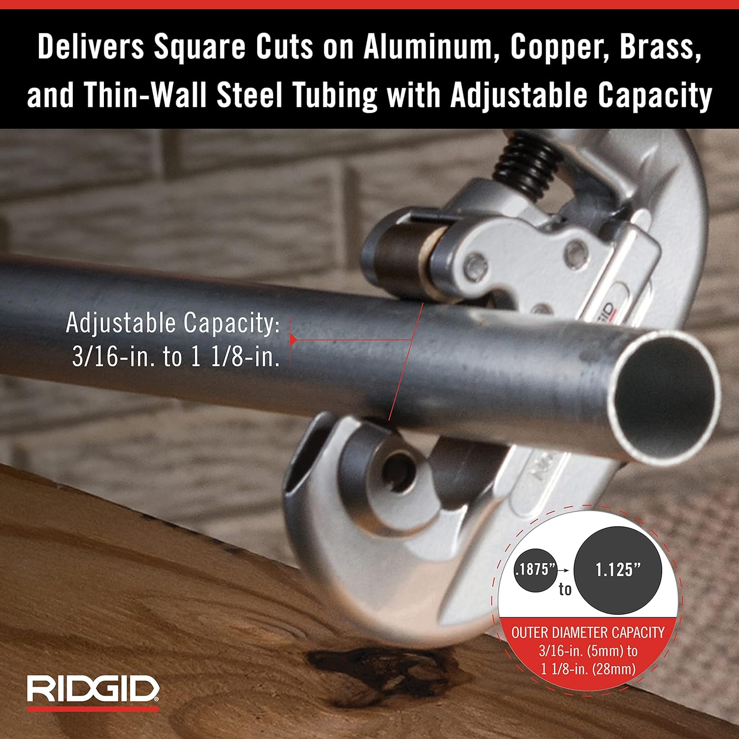 Ridgid 32920 Model 15 Screw Feed 3/16 to 1-1/8 Tubing and Conduit Cutter