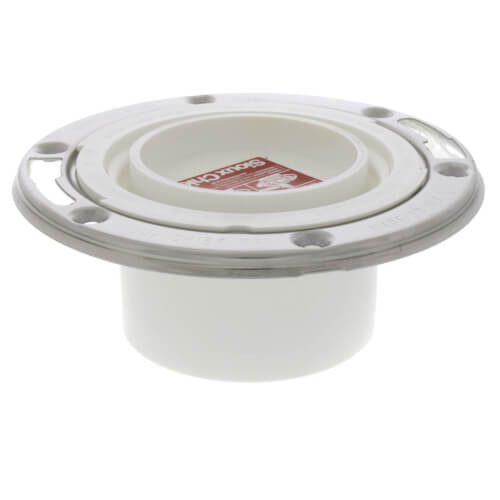 Sioux Chief 884-PTM PVC Closet Flange With Knockout Cap And Stainless Steel Ring