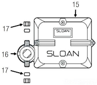 Sloan EBF1011A Solenoid Valve Assembly 2.8 x 2.8 x 3-1/2 inches