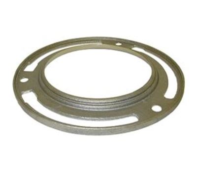 Gene Rich 120 4 in. Closet Floor Flange Brushed Brass For Use with 4 in Lead Pipe