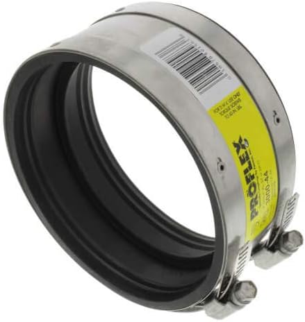 Fernco 3000-44 ProFlex Coupling (4 x 4) Cast Iron to PVC, Steel or Extra-Heavy Cast Iron