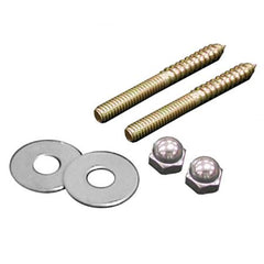 Jones Stephens C02202 Brass-Plated Closet Screws with Round Washers and Nuts 1/4 x 3-1/2