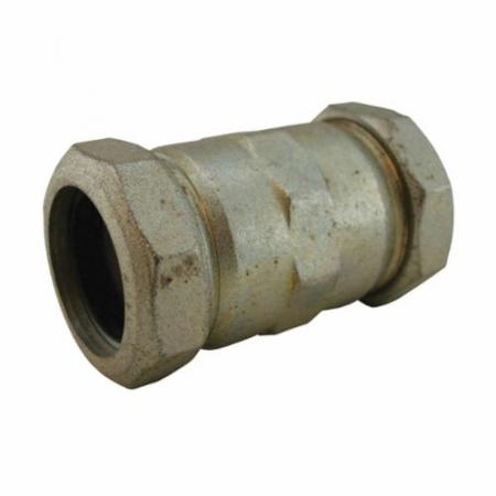 Jones Stephens C11150 1-1/2 IPS Galvanized Malleable Iron Long Pattern Compression Coupling