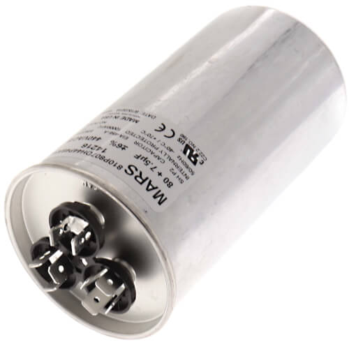 Mars 14216 Genuine OEM Dual Round Motor Run Capacitor 80/7.5 MFD 440V