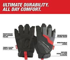 Milwaukee 48-22-8741 Fingerless Work Gloves Medium