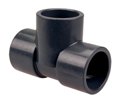 NIBCO 4511 Chemtrol 4 in. Socket x Socket x Socket PVC Tee, Dark Gray