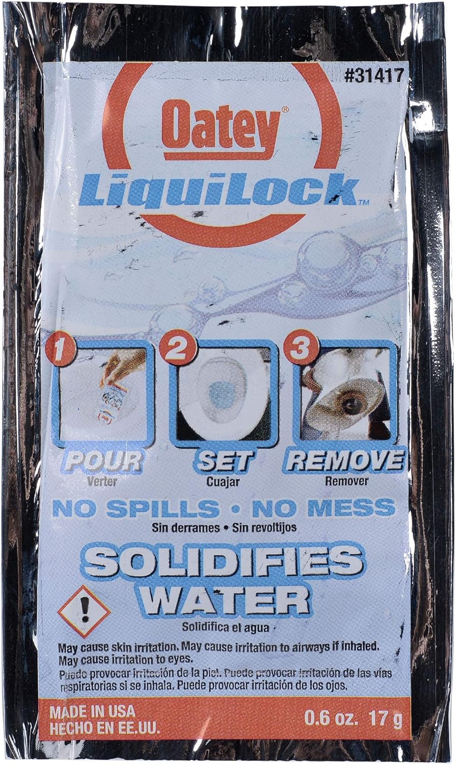 Oatey 31417 Liquilock Gel For Toilet Removal 0.6 Ounce