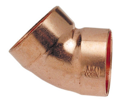 Nibco 906 1-1/2 in. Sweat Wrot Copper DWV 45-Degree Elbow