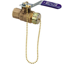 Nibco T585-70-HC 3/4 Inch Female x Hose Thread Bronze Ball Valve with Cap and Chain