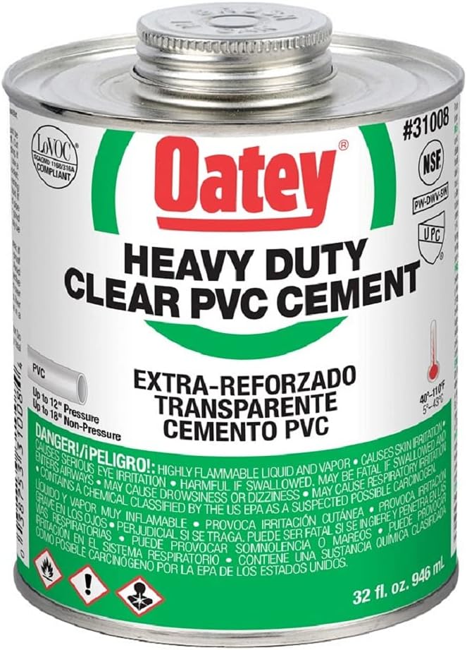 Oatey 31008 Solvent Cement 32 oz Clear