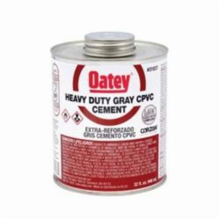 Oatey 31037 Heavy Duty CPVC Cement 32 oz Gray For Hot and Cold Water System