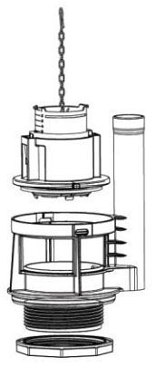 Toto THU443.10B-A Tower Drain Valve Assembly for Drake G-Max 1.6 GPF Elongated Toilet