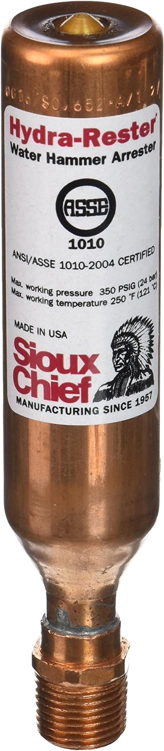 Sioux Chief 652-A HydraRester Water Hammer Arrestor 1/2 Inch MIPT